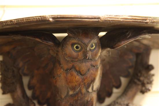 A late 19th / early 20th century Black Forest carved wall bracket, 20.5in.